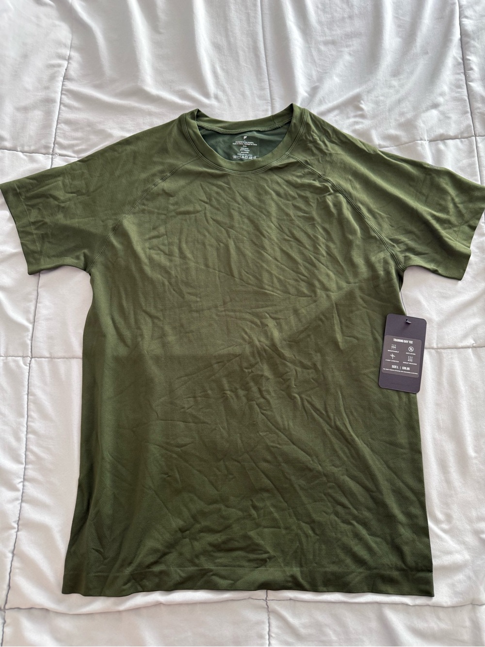 Fabletics Olive Green Performance Crew Tee